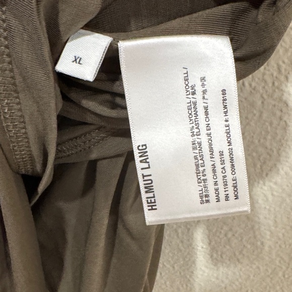 Helmut Lang Olive Wind Jersey Skirt, XL - Picture 2 of 8